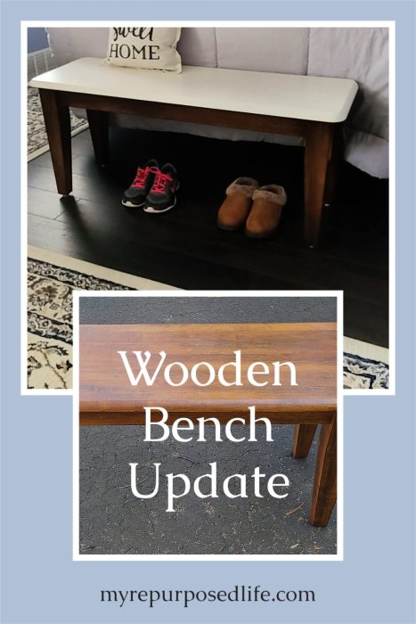 wooden bench makeover
