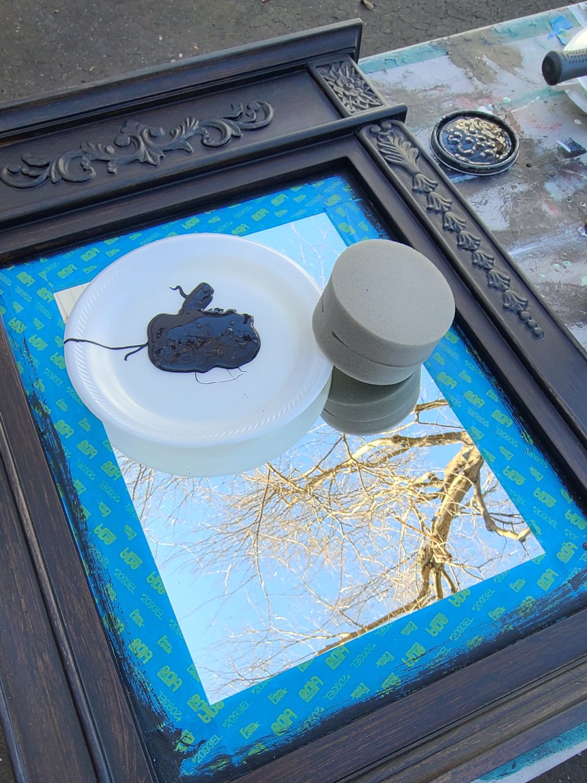 How to Paint a Wooden Mirror Frame My Repurposed Life®