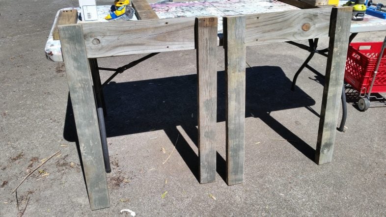 two table leg sections
