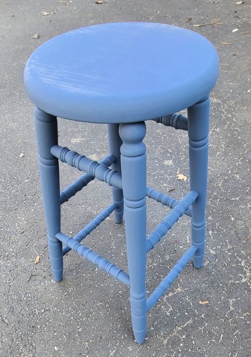 blue farmhouse stool