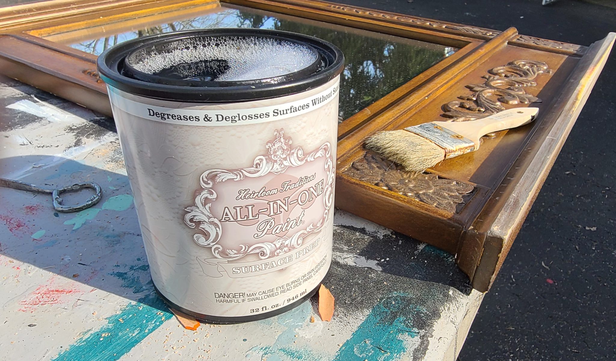 How to Paint a Wooden Mirror Frame My Repurposed Life®