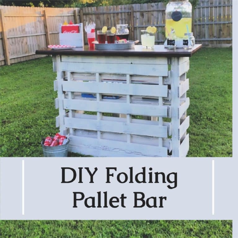 Portable Folding DIY Pallet Bar – great for weddings, tailgating and more!