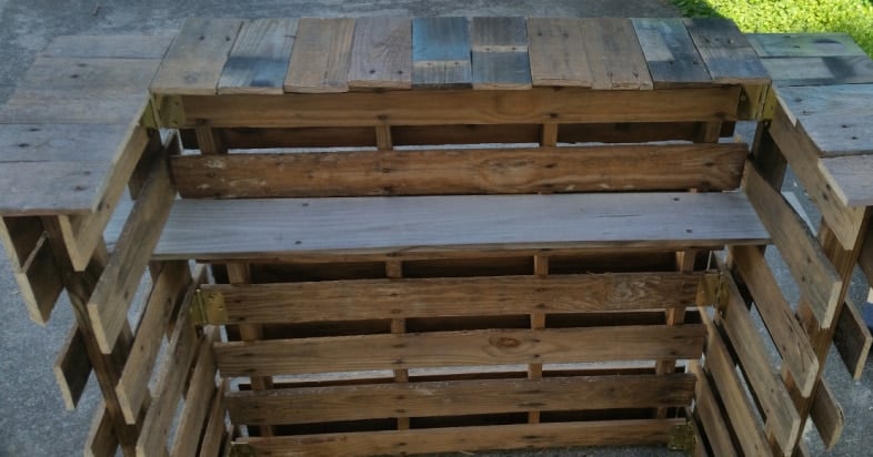 trying to use pallet boards for bar top