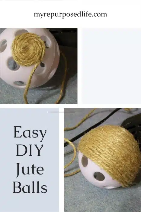 Decorative jute balls - My Repurposed Life®