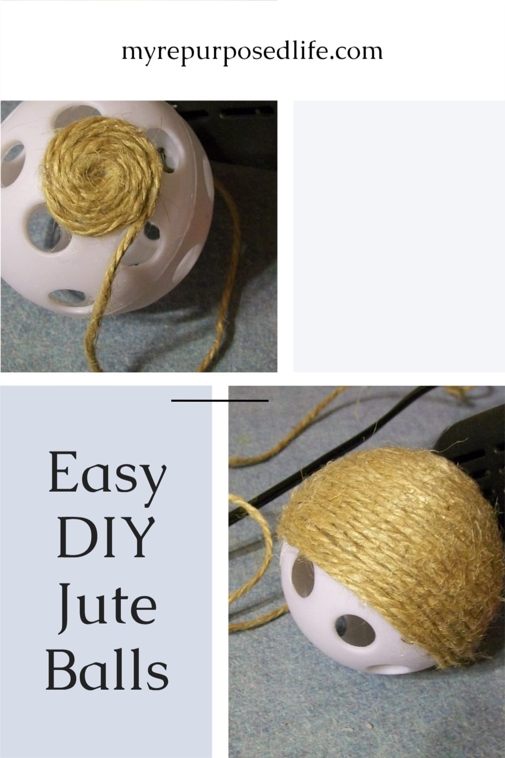Decorative jute balls My Repurposed Life®