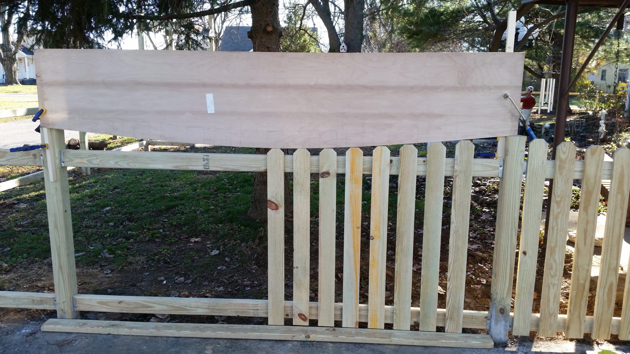 pickets and jig DIY Picket Fence My Repurposed Life®