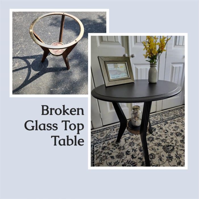 Three Legged Side Table Makeover With a Retro Spin
