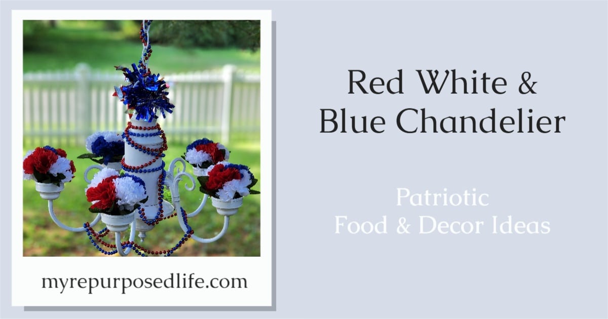 Red White and Blue Chandelier
