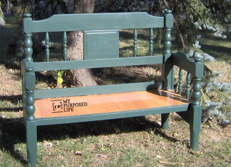 easy green headboard bench for beginners