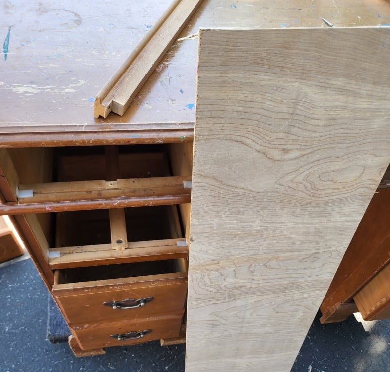 remove drawer slide to install shelves