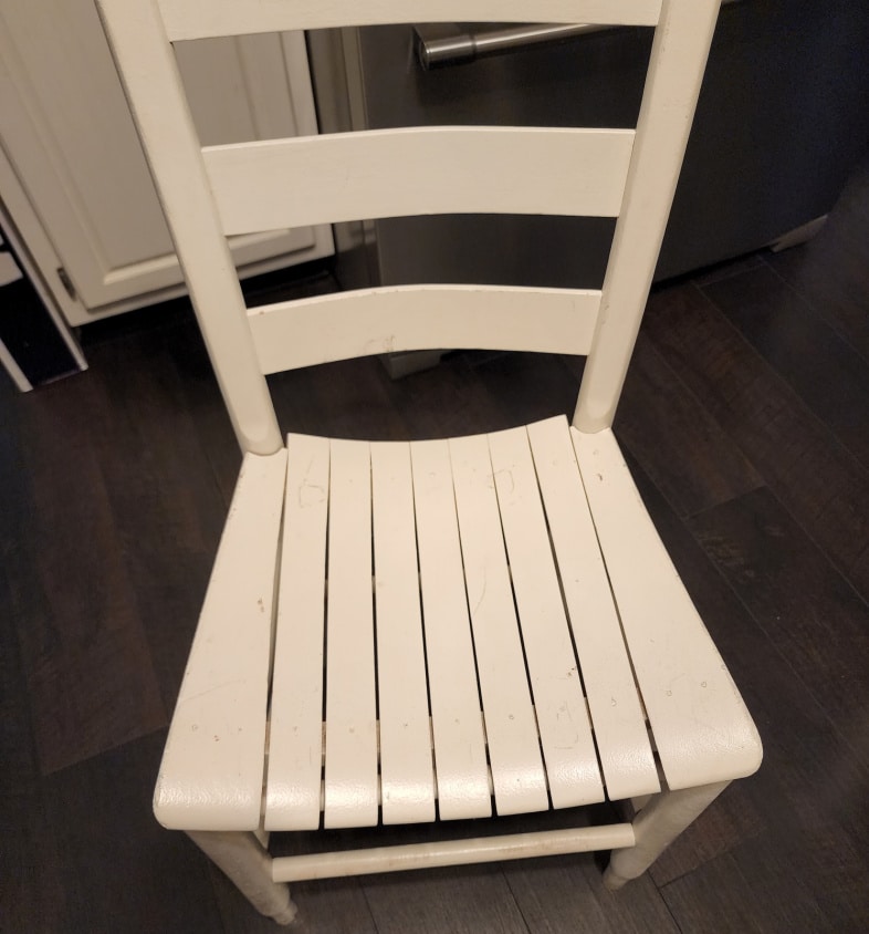 white kitchen chair