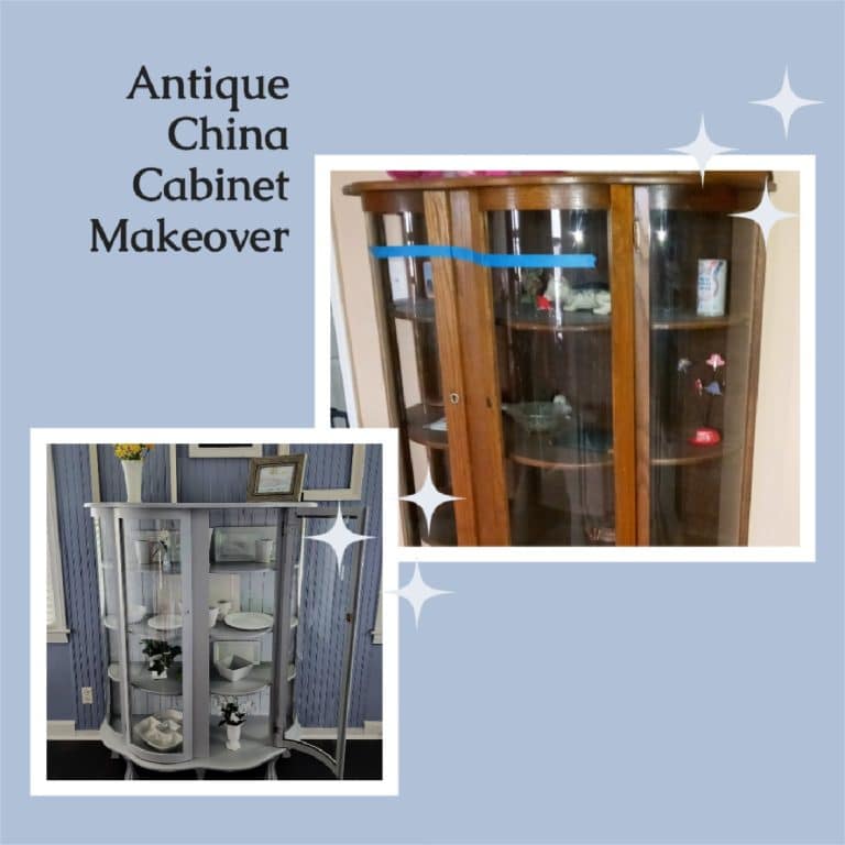Antique China Cabinet | Curved Glass