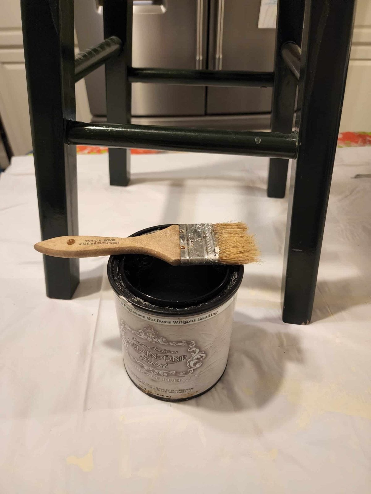 degloss and clean bar stool