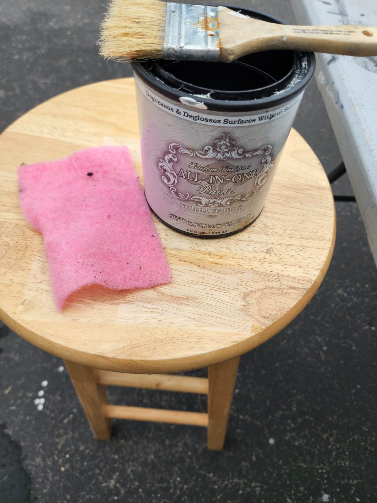 use surface prep on bar stool