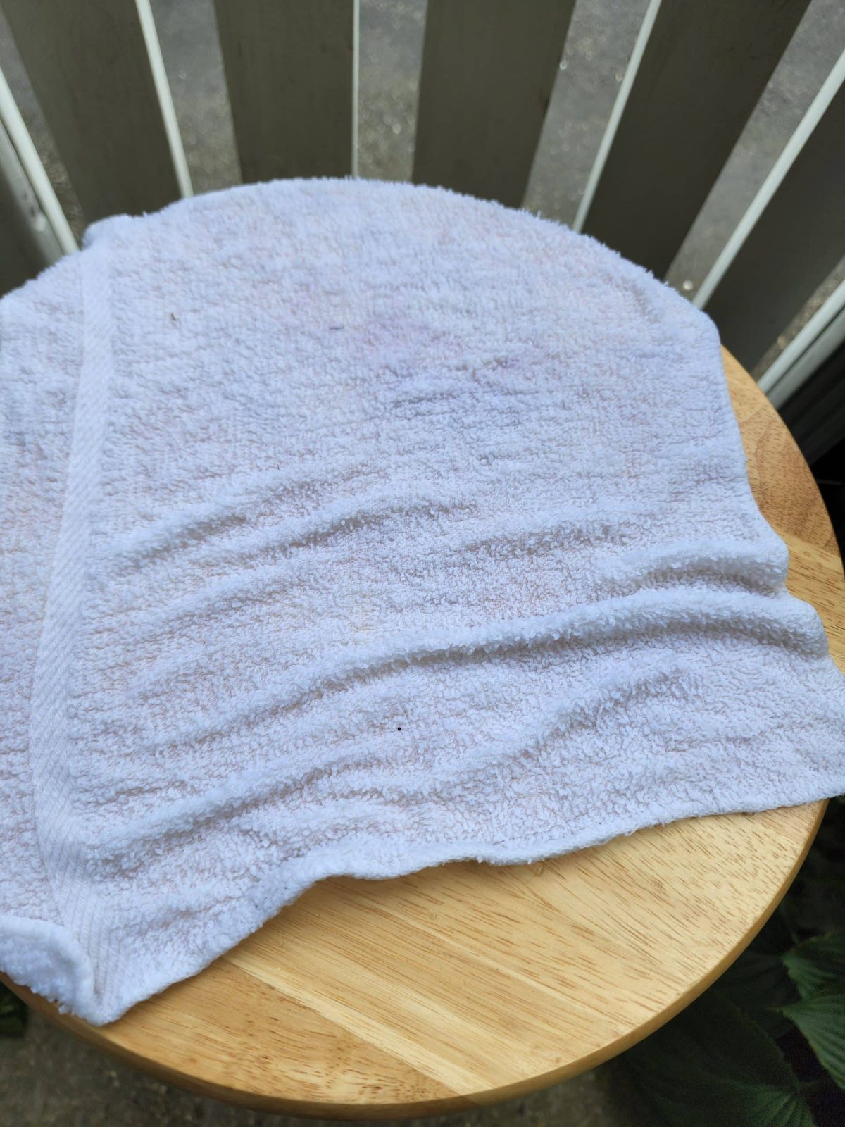 use a wet rag to remove price stickers