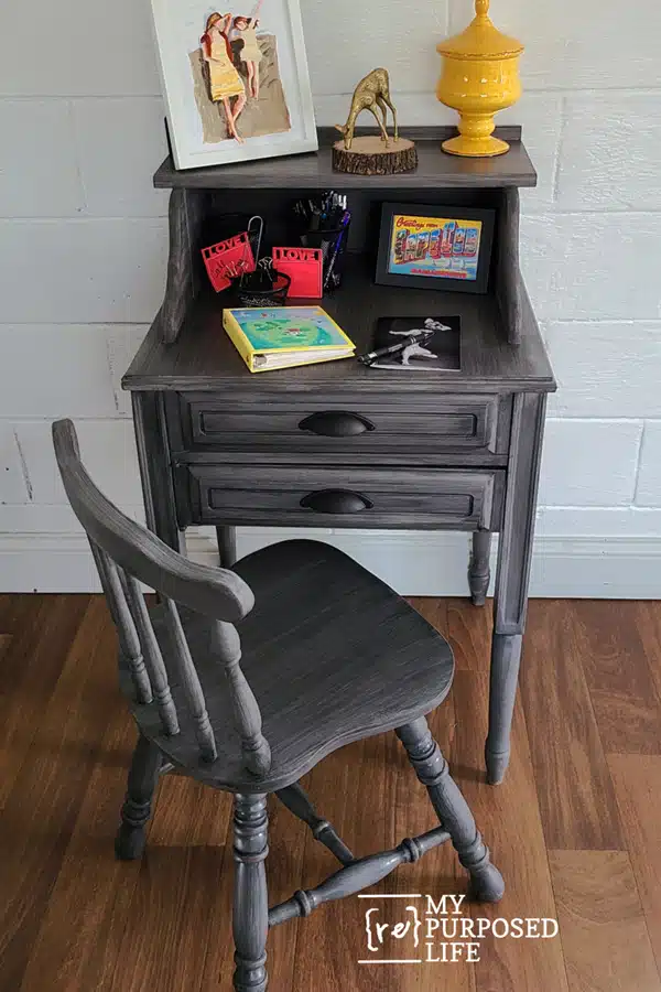 Update a Writing Desk with Chalked Glaze