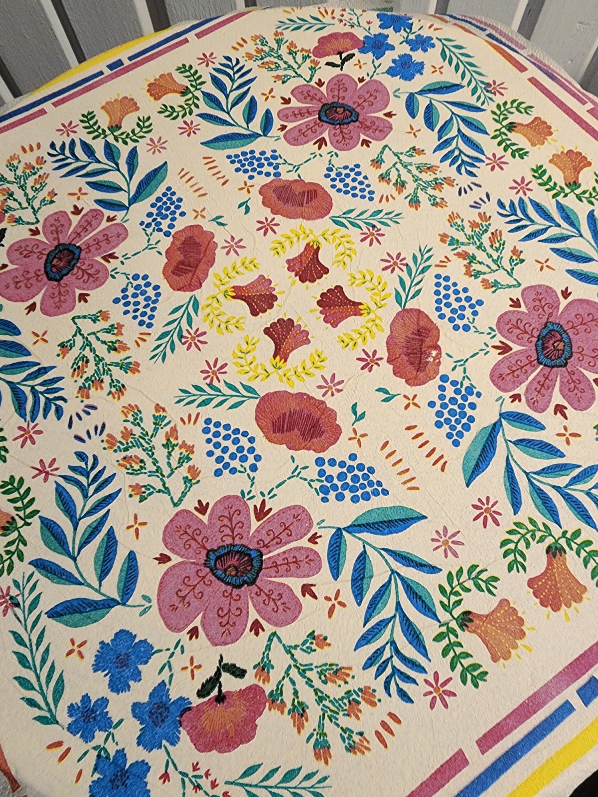 using plastic wrap to smooth decoupage