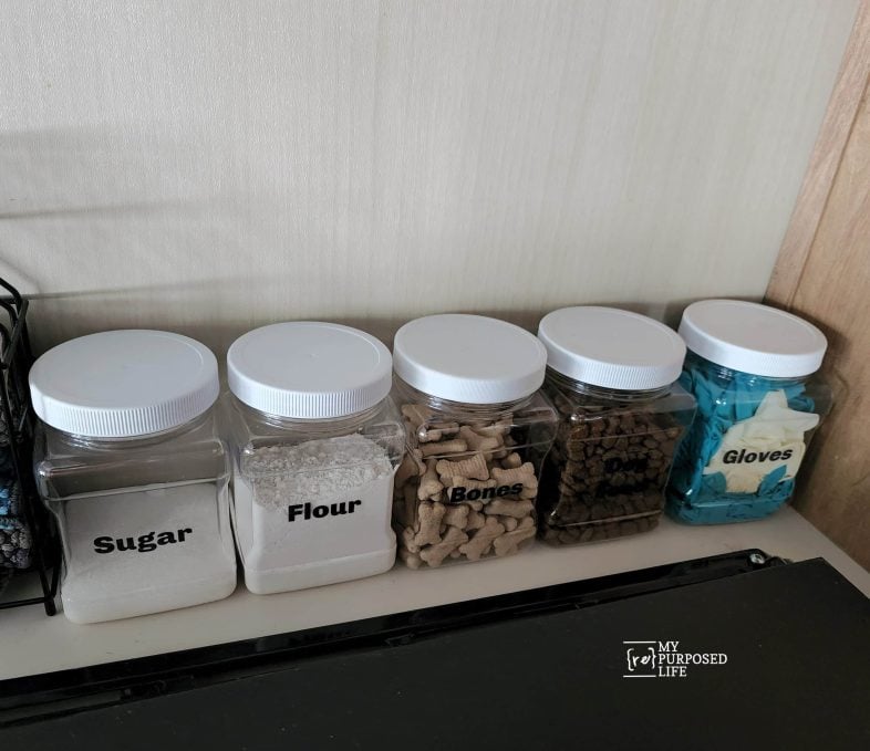 DIY labled canisters