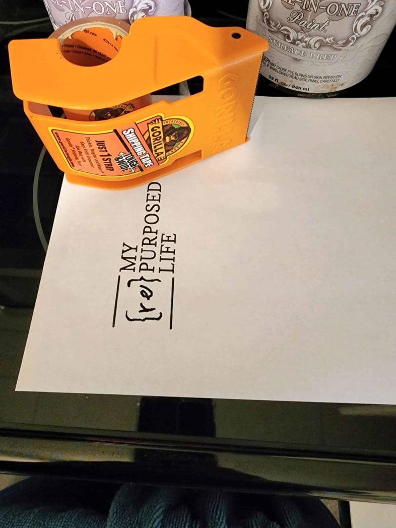 packing tape image trnsfer