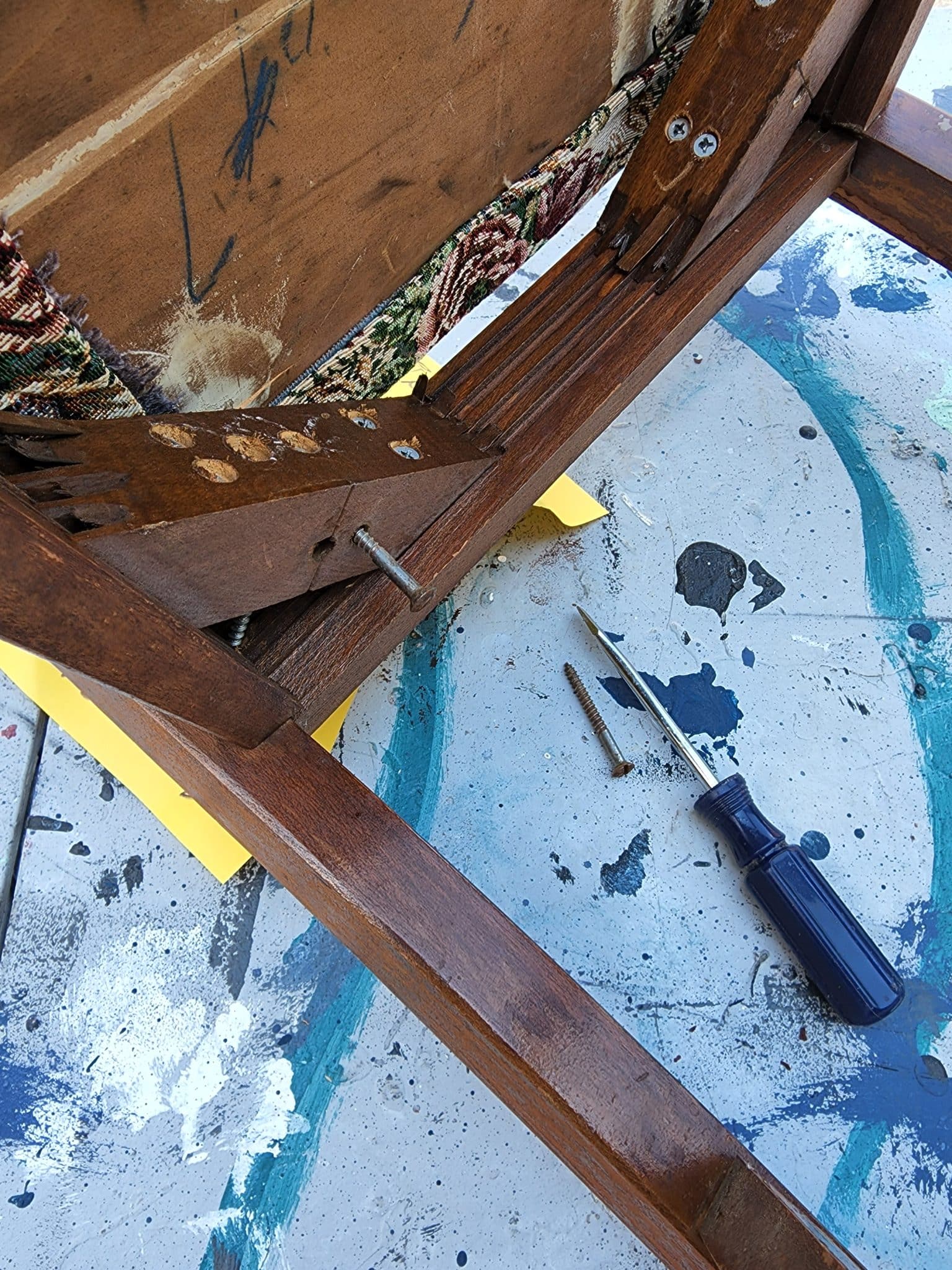 Makeover Rose Back Chair Paint and Upholstery My Repurposed Life®