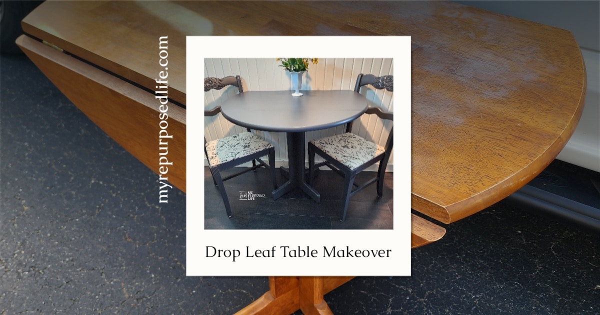 Pedestal Drop Leaf Table Makeover My Repurposed Life®