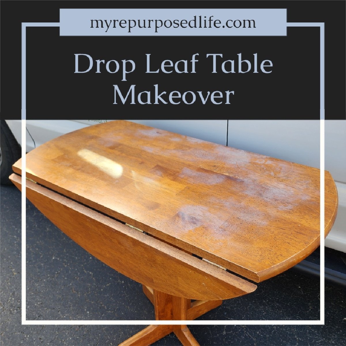 Pedestal Drop Leaf Table Makeover My Repurposed Life®