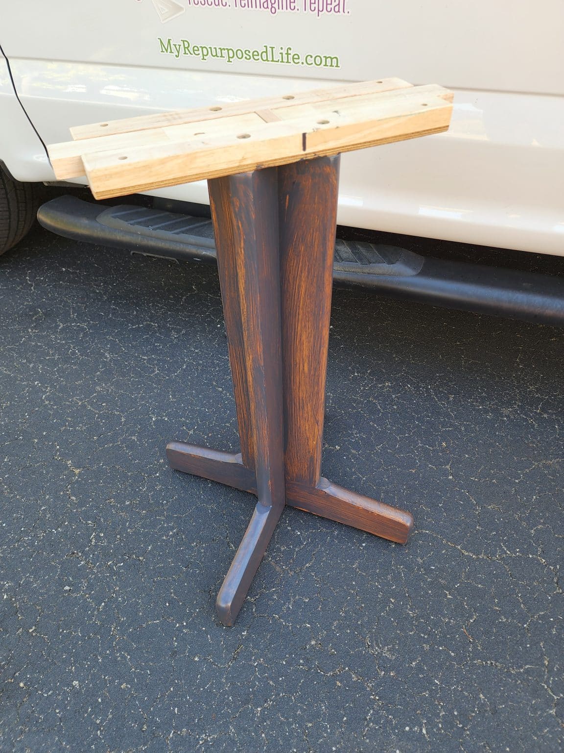 Pedestal Drop Leaf Table Makeover My Repurposed Life®