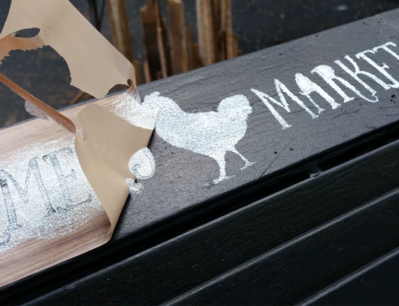 remove stencil before paint dries
