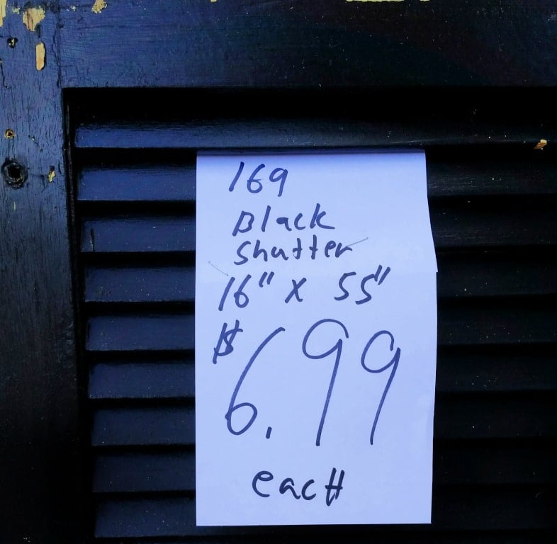 seven dollar shutter price tag
