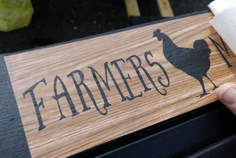 use contact paper backing to burnish stencil