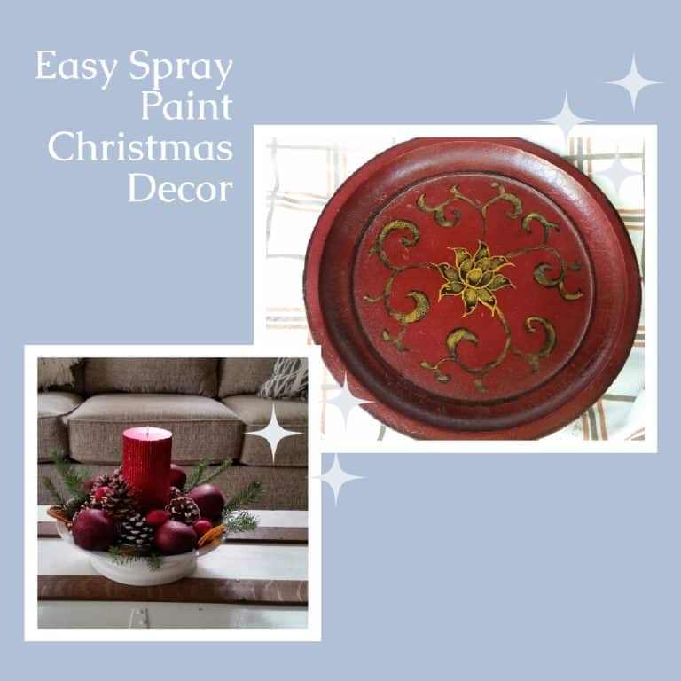 Easy Christmas Decor Using Spray Paint