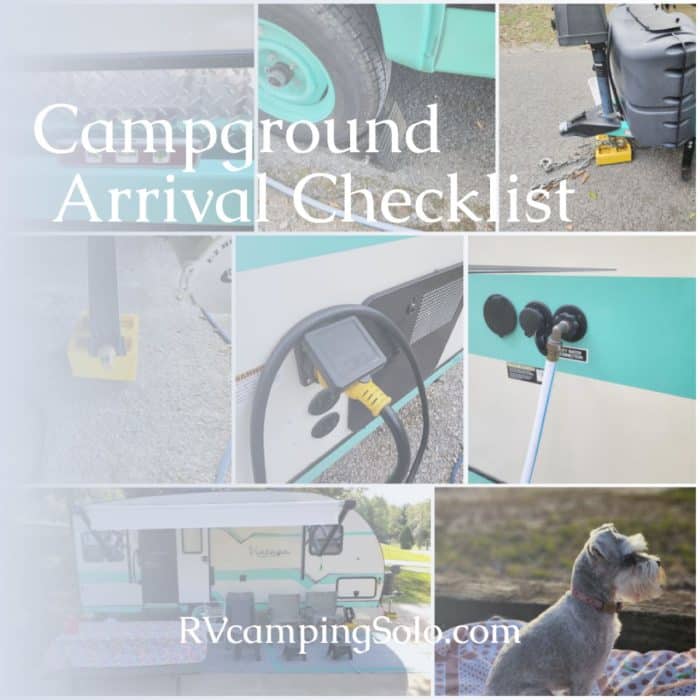 RV Arrival Checklist