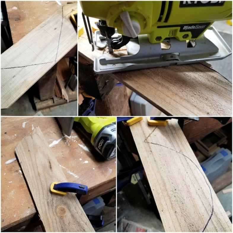 cut wooden heart piece by piece