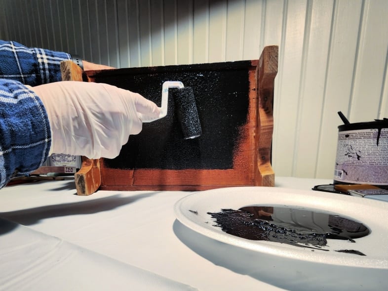 painting with a small roller