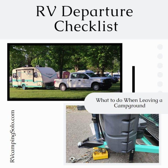 Departing a Campground Outdoor Checklist