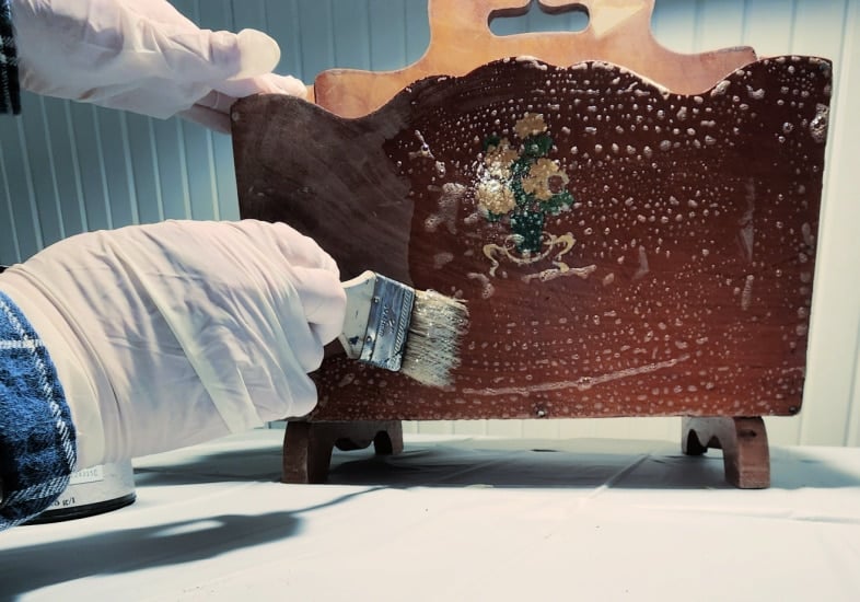 use surface prep on wooden magazine rack