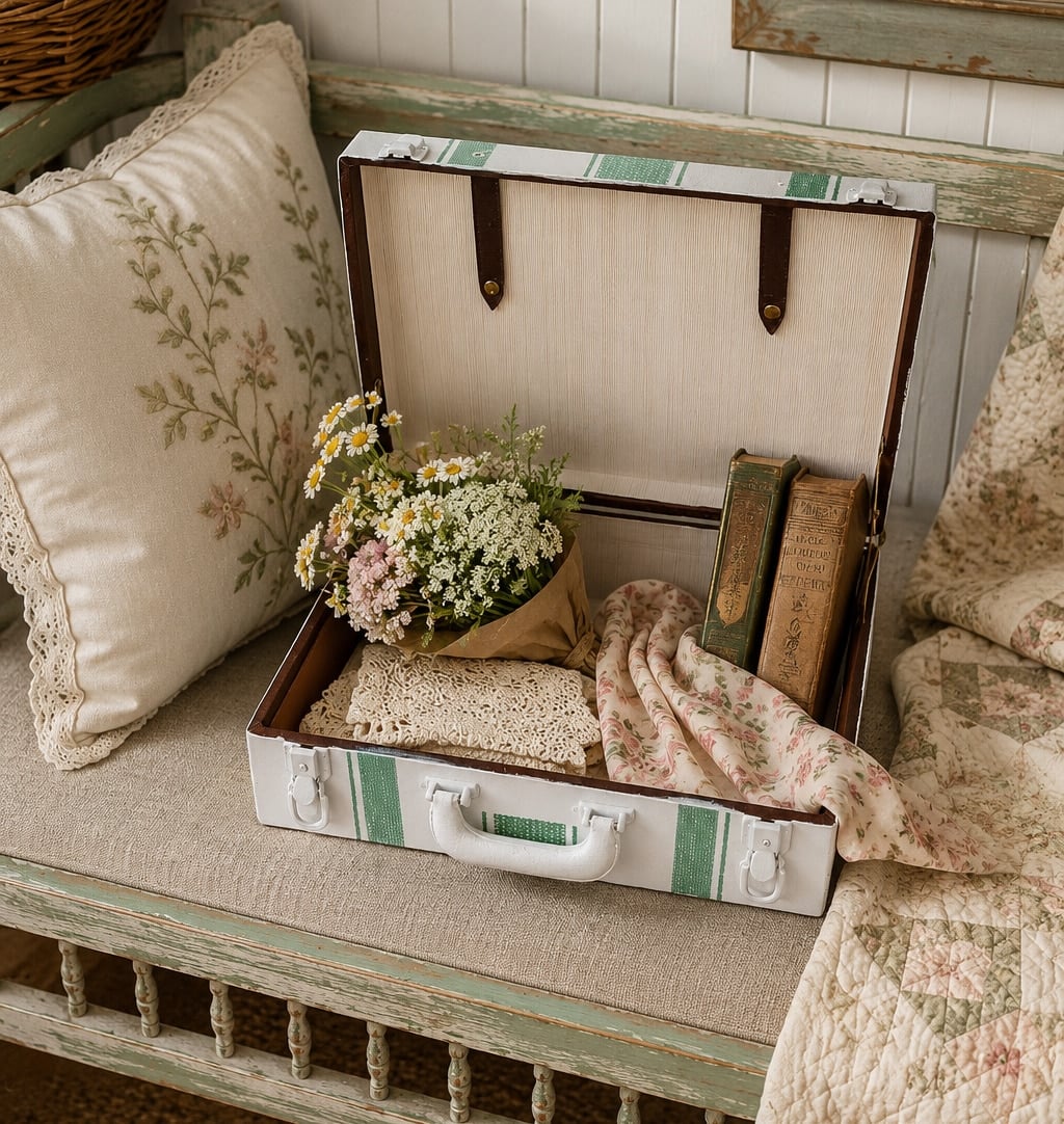 small vintage suitcase makeover