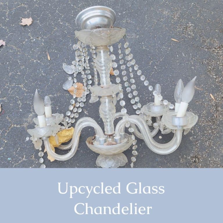 Upcycled Glass Chandelier