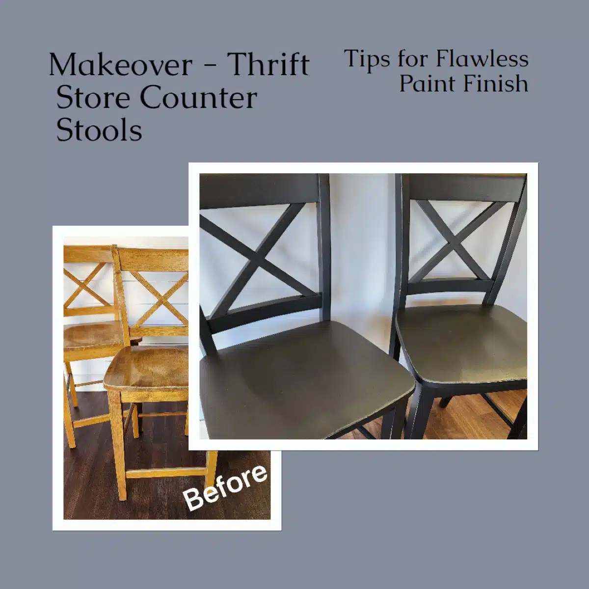 Solid Wood X Back Counter Stools - My Repurposed Life®