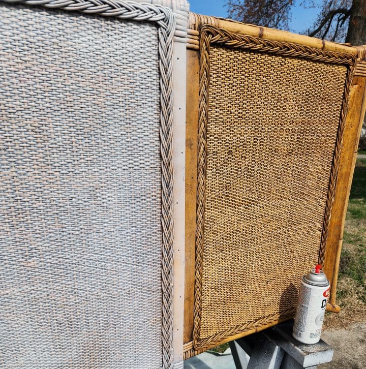 Vintage Rattan Trunk Makeover My Repurposed Life®