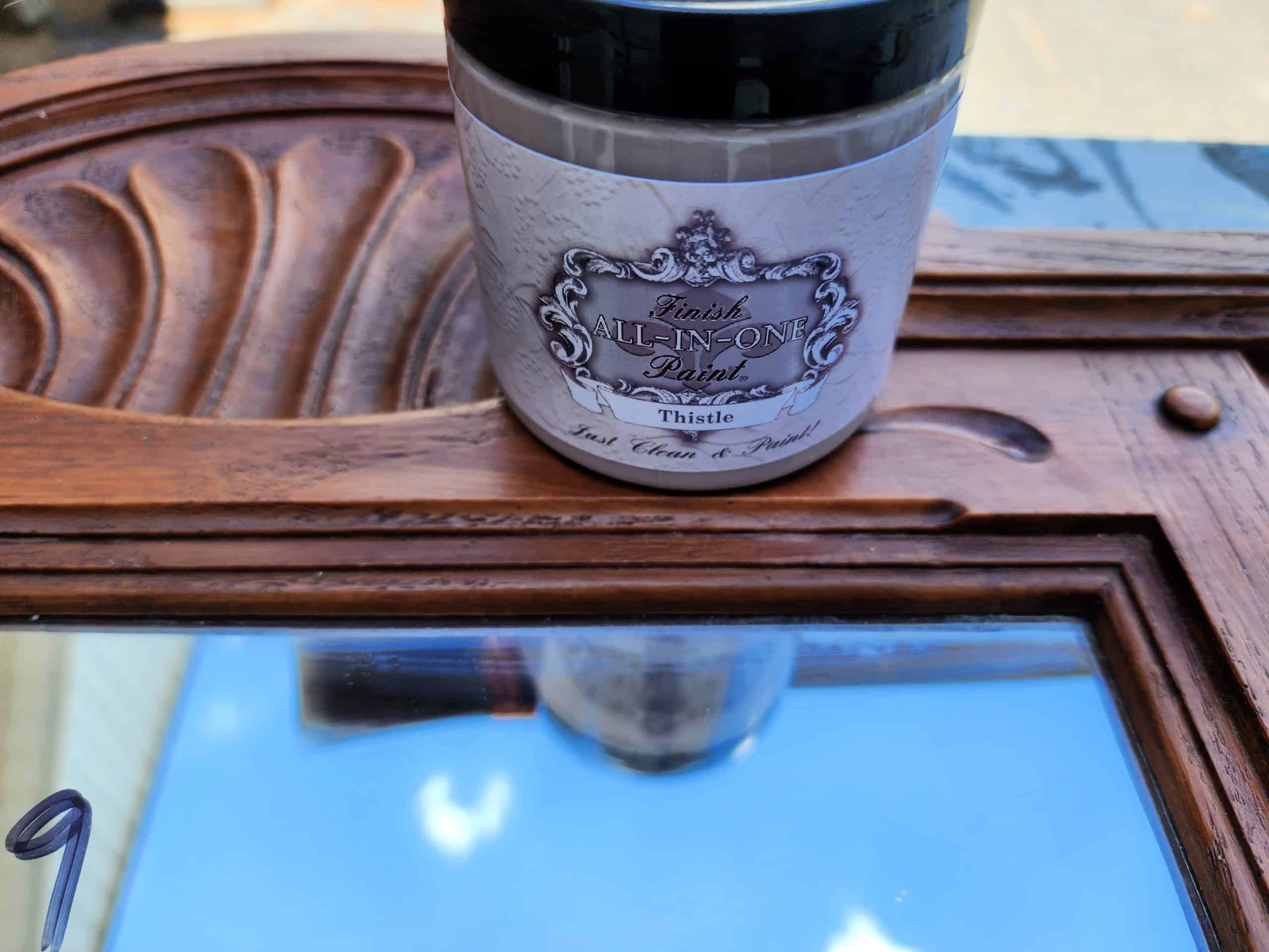 painting a small vintage mirror
