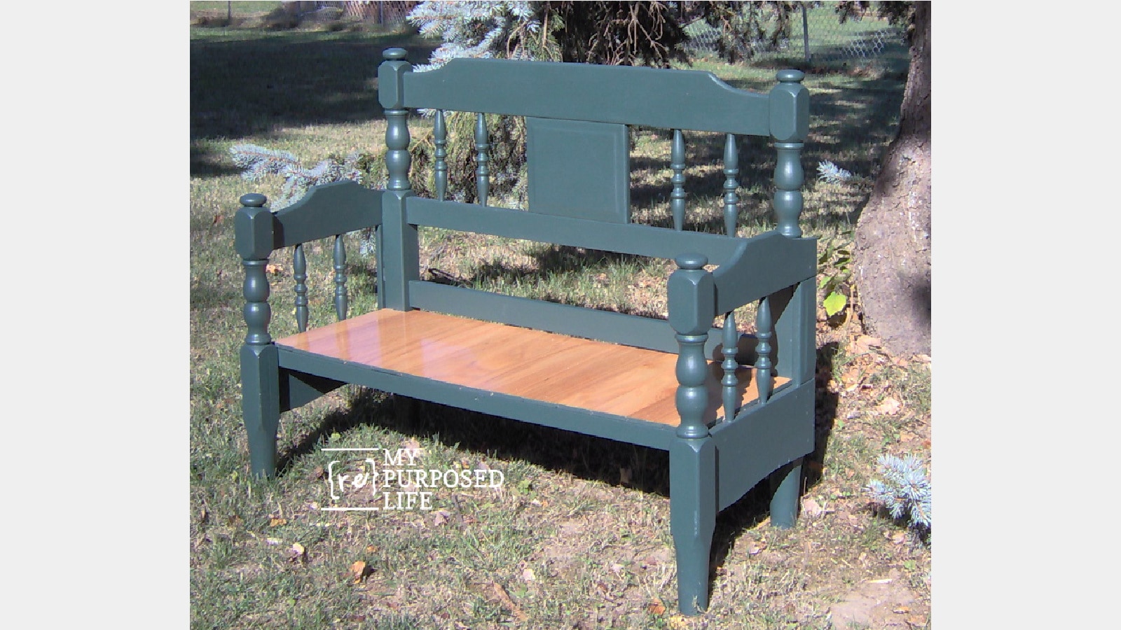 green garden bench