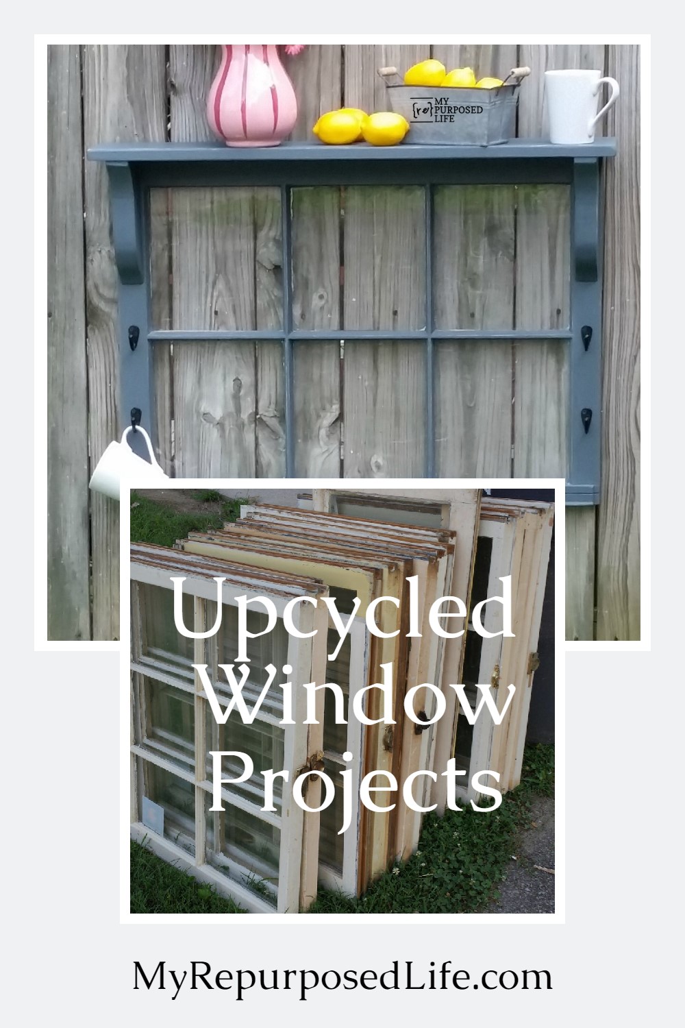 This roundup of window projects will inspire you to think outside the box to reupurpose that window you found at the thrift store or on the roadside. via @repurposedlife
