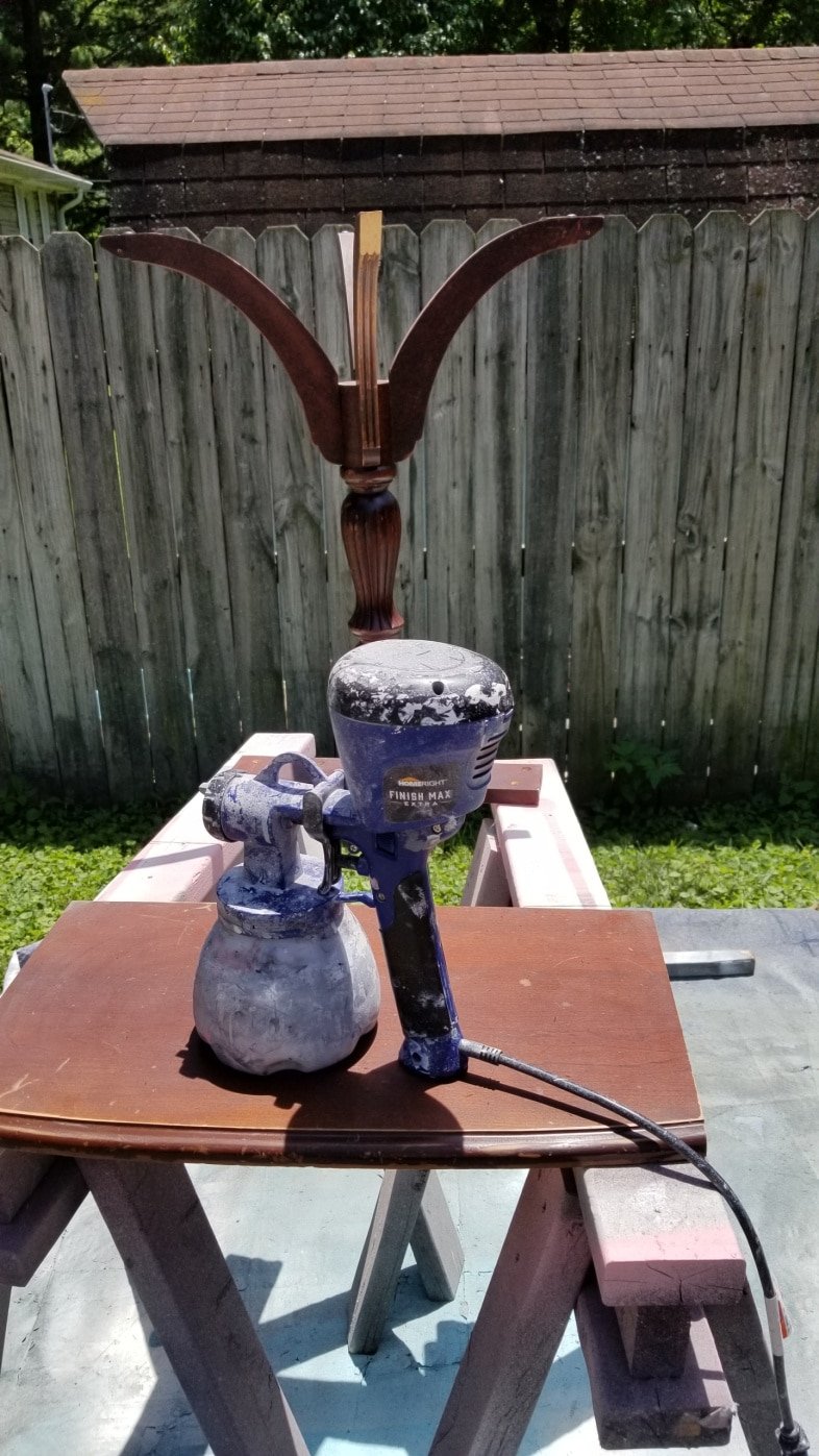 new table and paint sprayer
