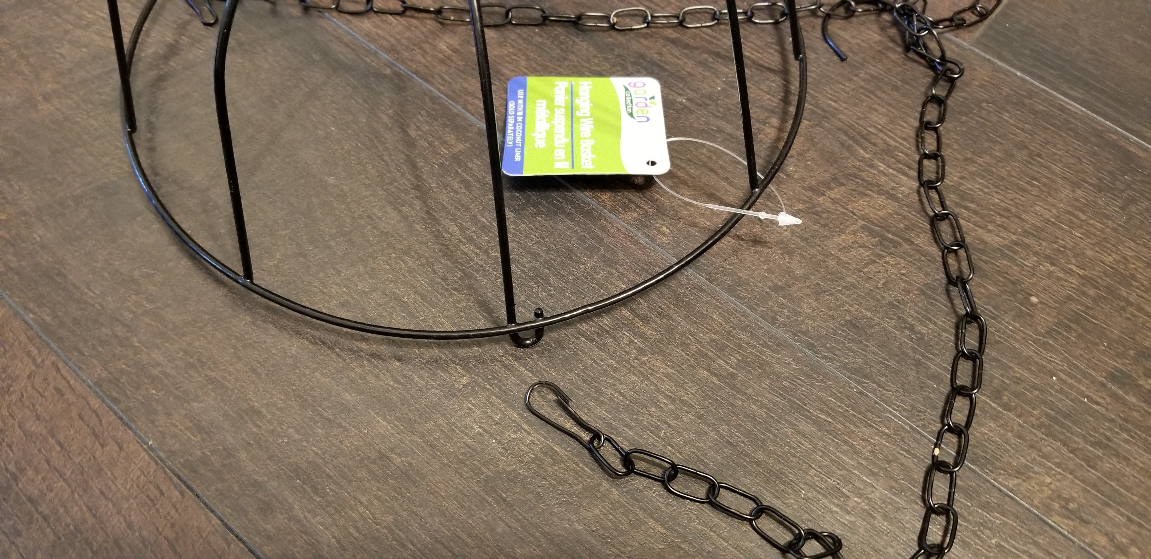 chain removed from wire basket