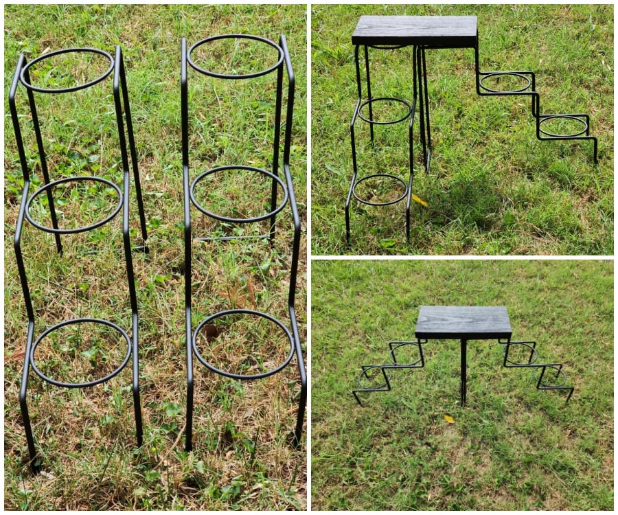 wrought iron plant stand
