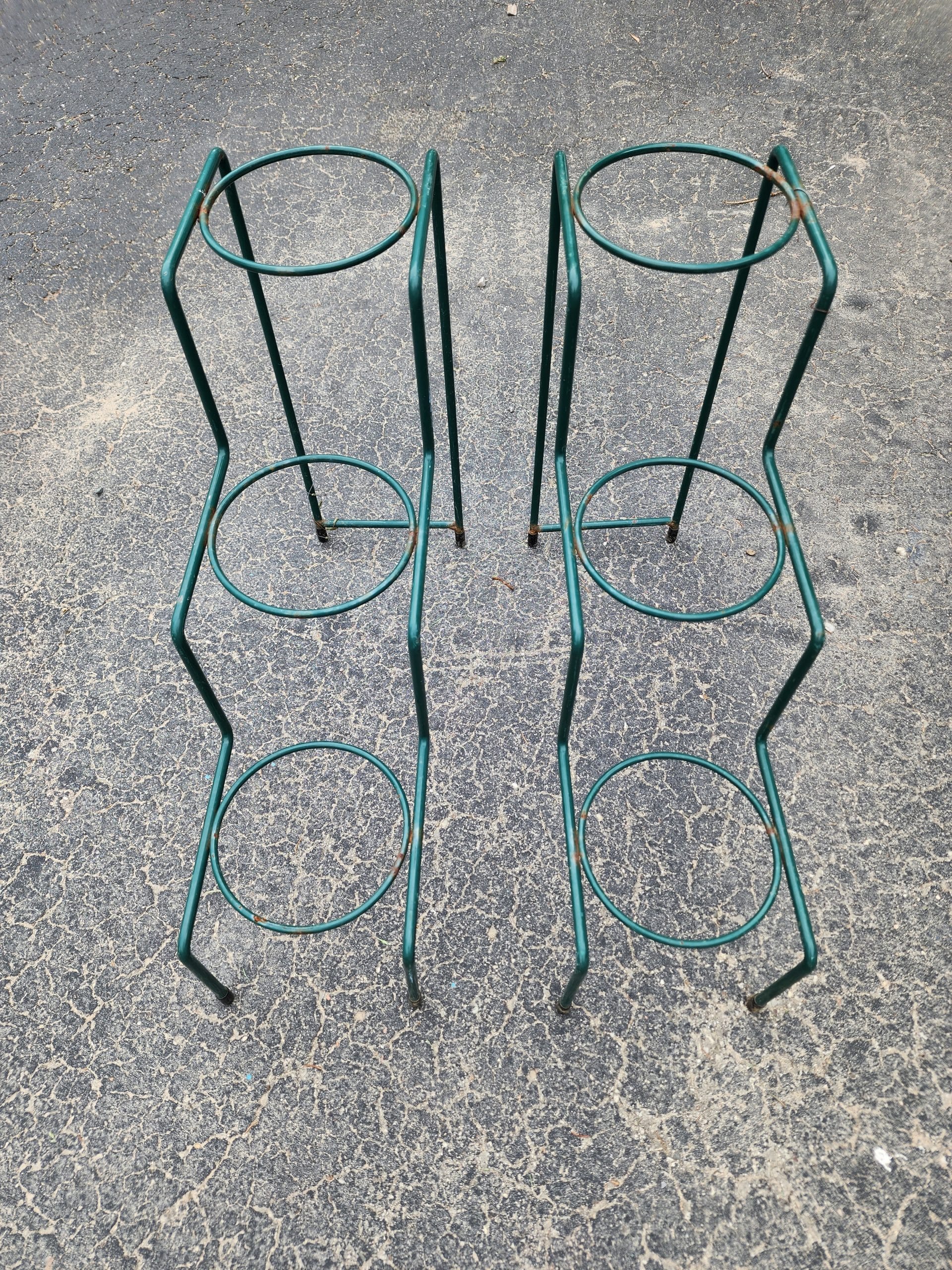 thrift store wrought iron plant stand