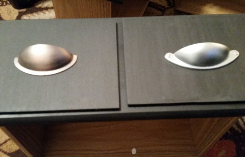 bronze and silver handles