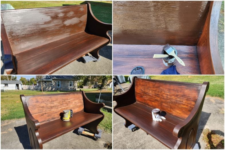 messed up gel stain needs sanding