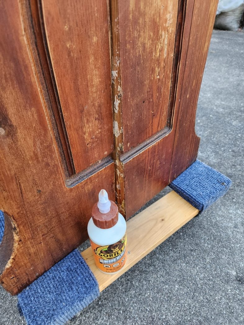 make repairs to cracked wood with gorilla glue